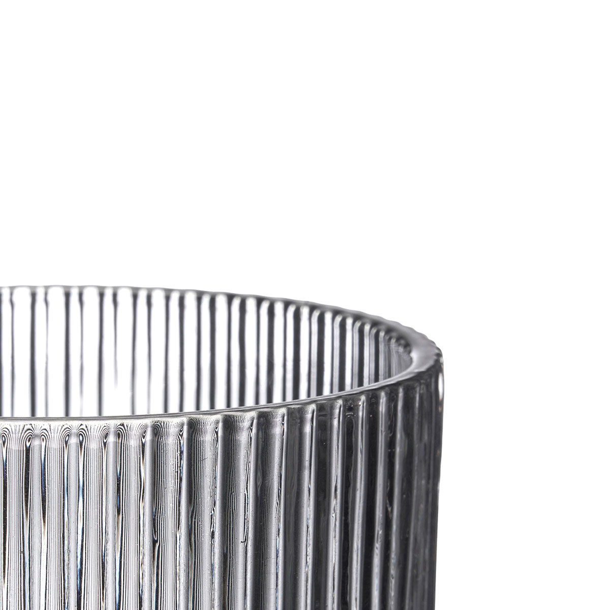 Copa De Agua Rayas Gris De Vidrio 37cl