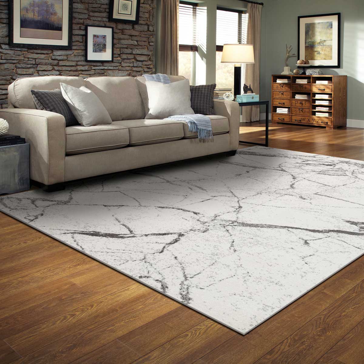 Alfombra Ambiente Efecto Mármol 120x160