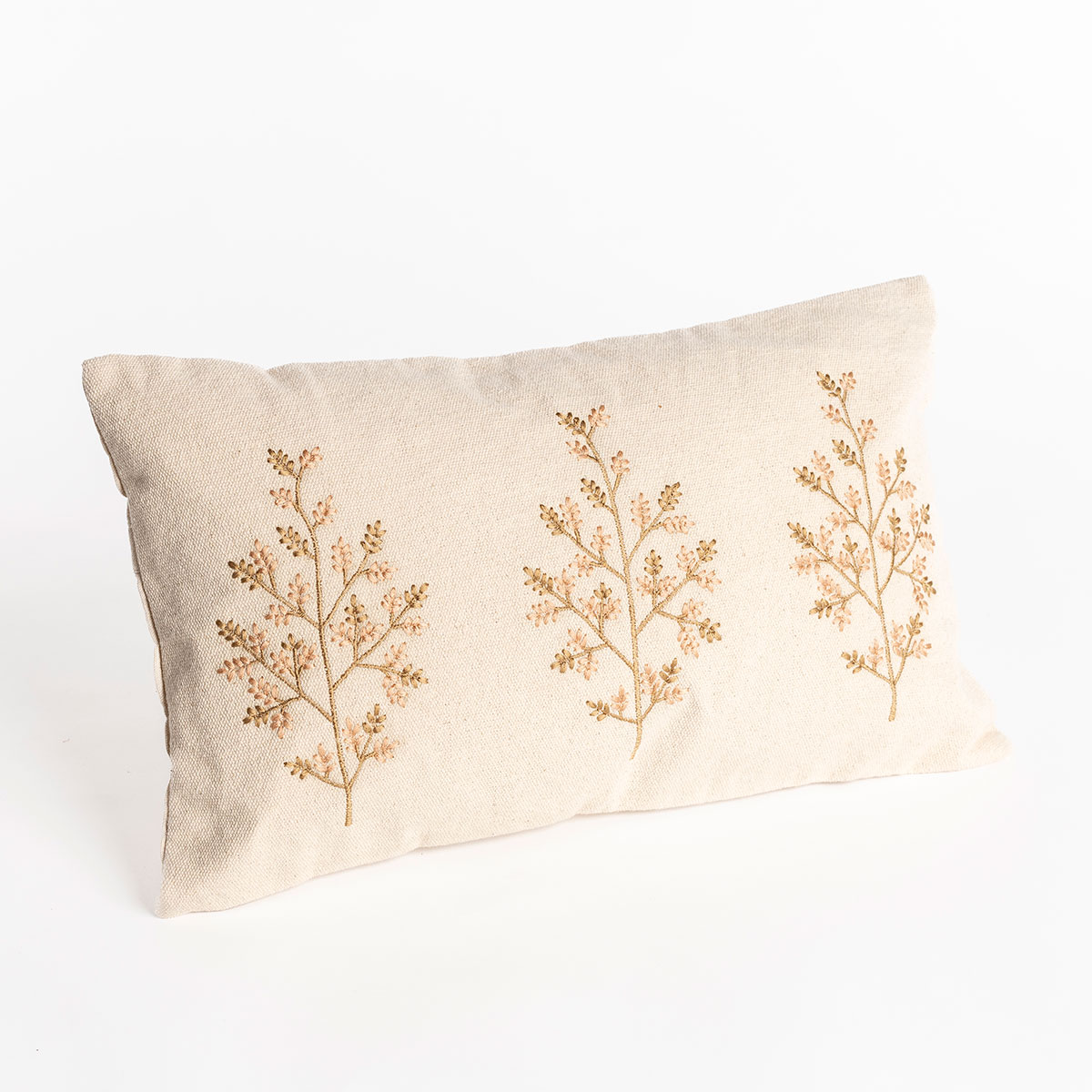 Almohada bordada BELLE con flores 30x50cm
