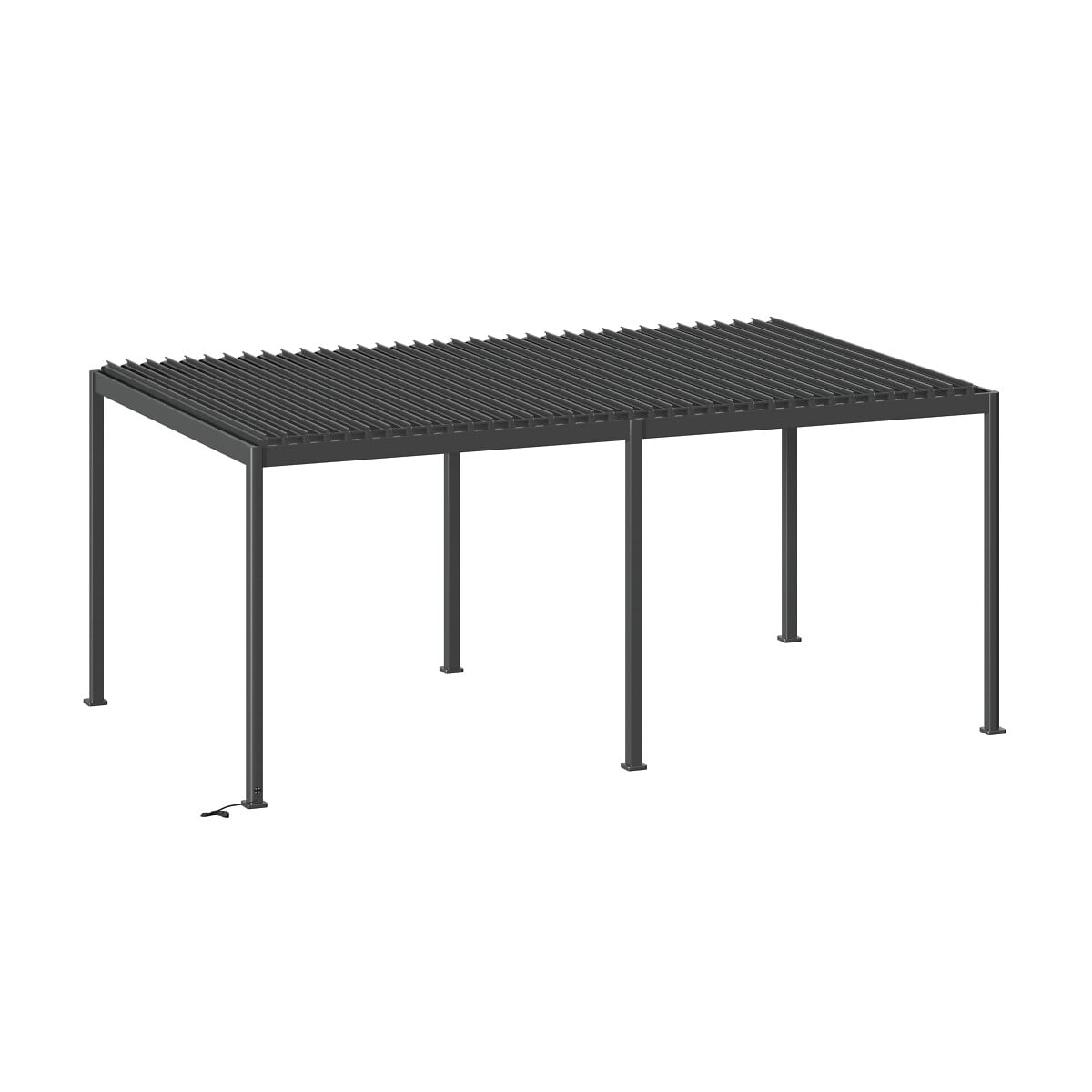 P&eacute;rgola &Eacute;VORA gris grafito 3.6x3.6m