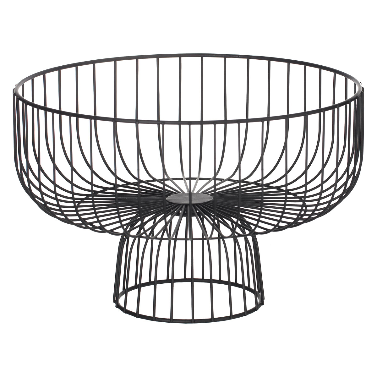 Frutero Metálico Negro C/Pie 28Cm