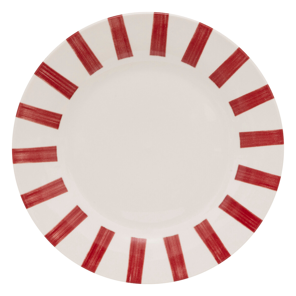 Plato llano CHERI rojo de porcelana 27cm