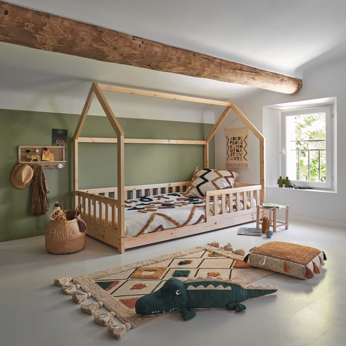 Peluche cocodrilo verde EMILE