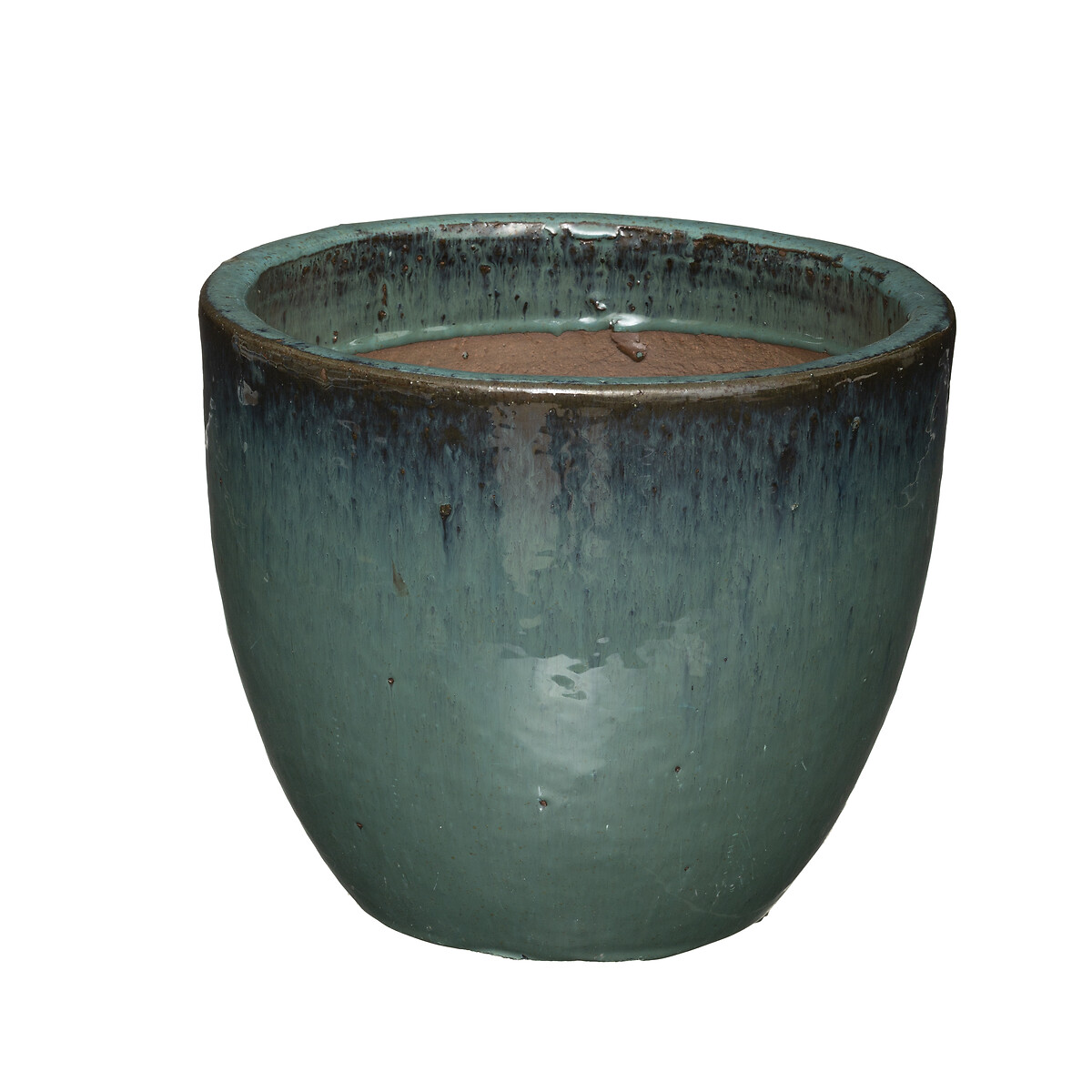 Maceta Cerámica Verde Tam. 2/3 29.5x24Cm