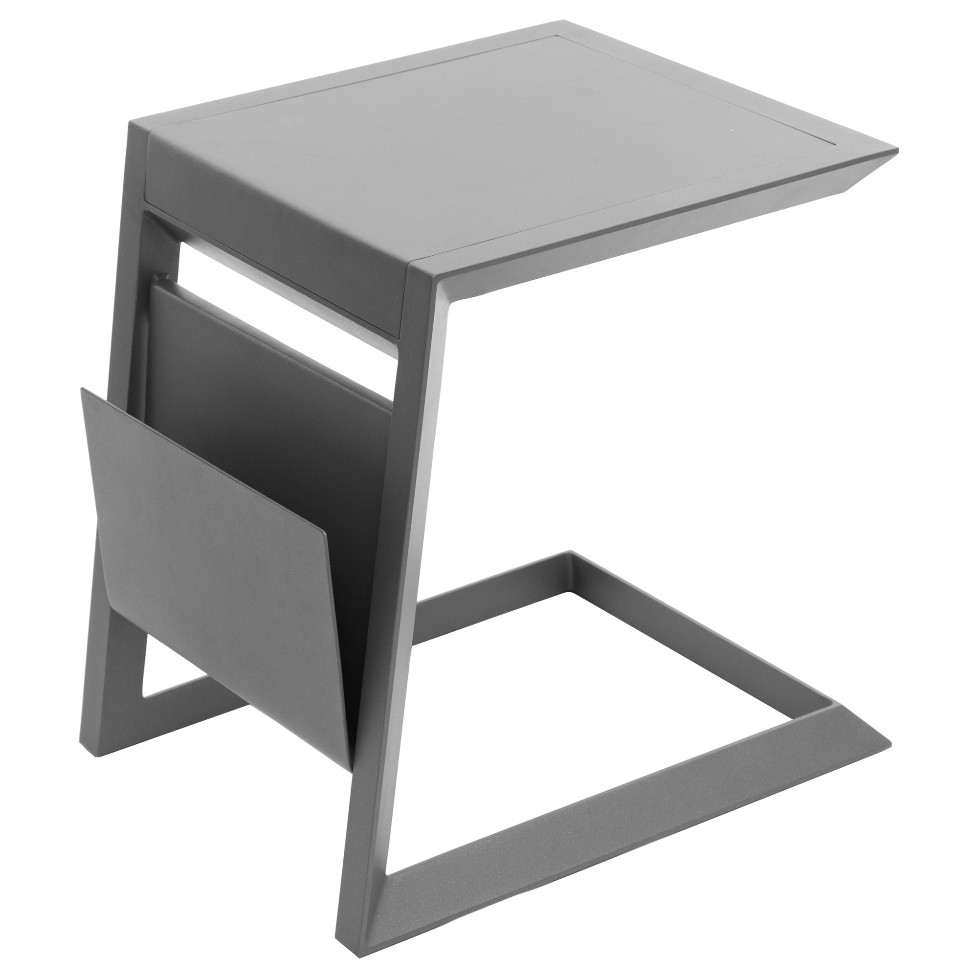 Mesa auxiliar ALLURE graphite de aluminio