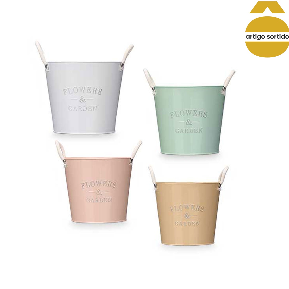 Maceta de metal 23cm