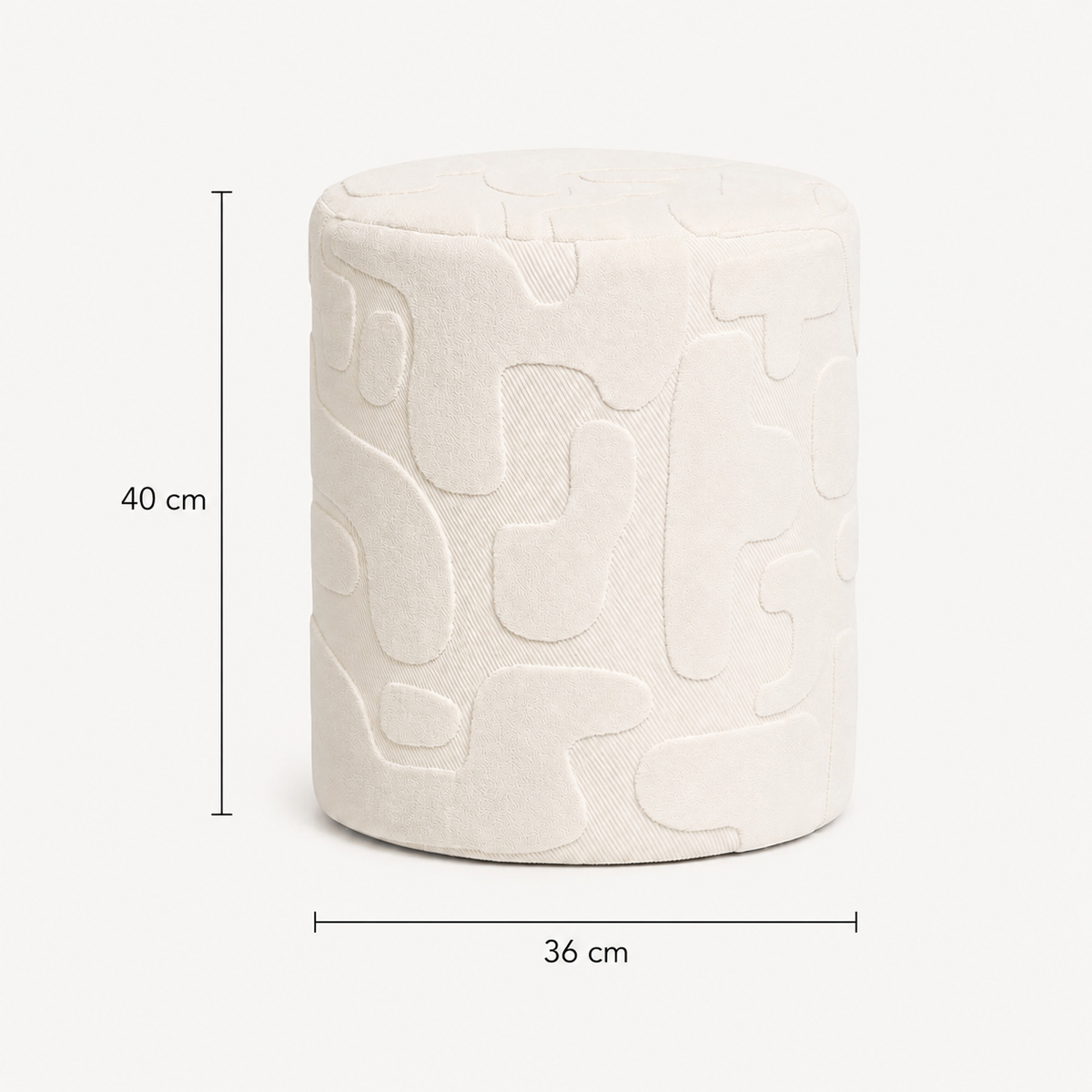 Puf con almacenaje DELOR blanco