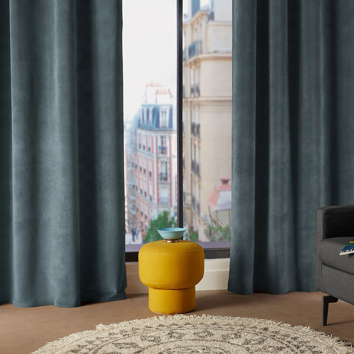 Cortina LILOU azul oscuro 140x260cm