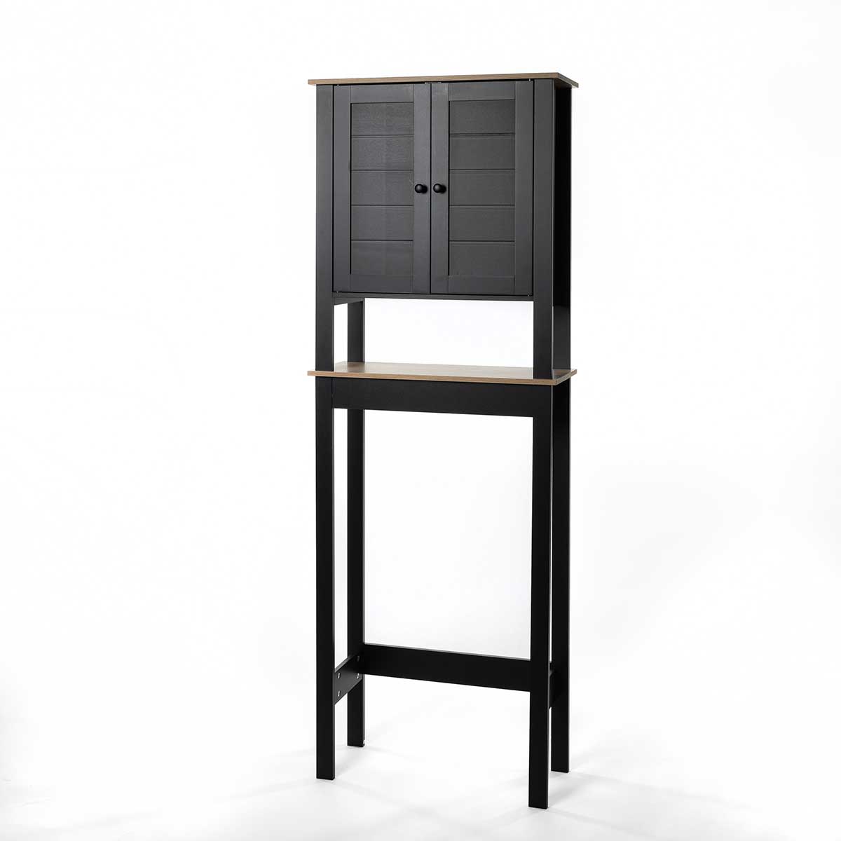 Mueble para baño wc ROMA negro y marrón 173cm