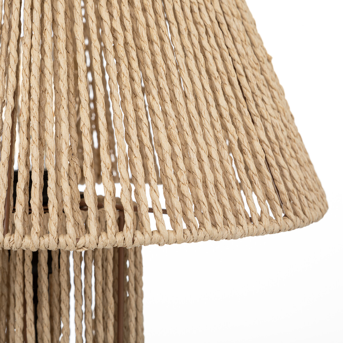 L&aacute;mpara De Mesa Adria Beige De Cuerda