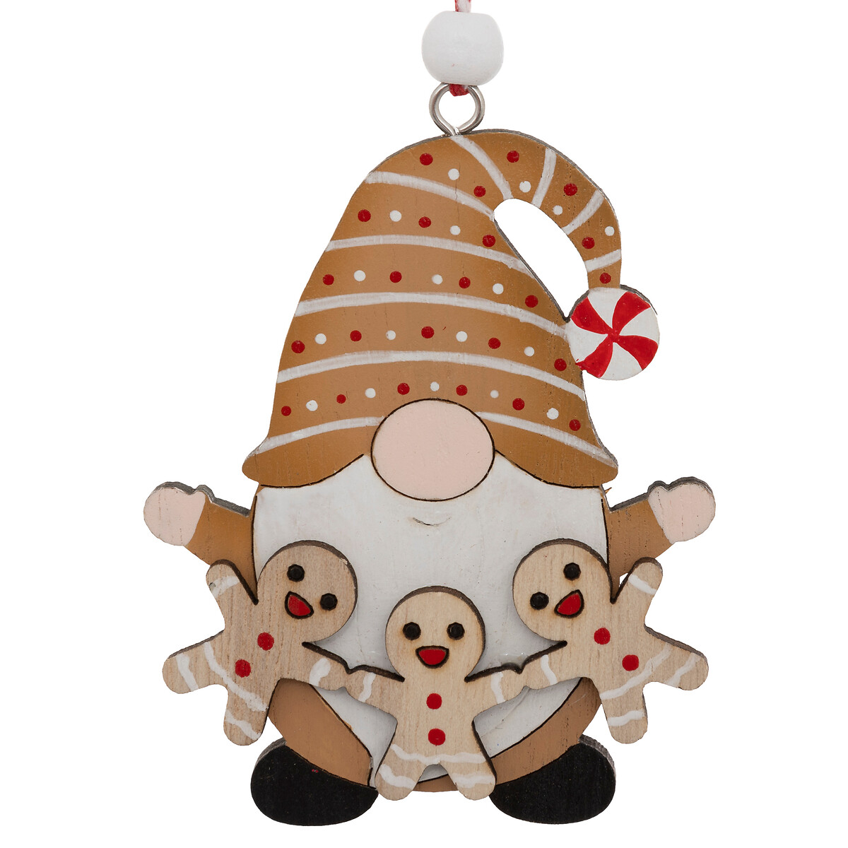Set De 3 Adorno navide&ntilde;os Gnomo 10cm 