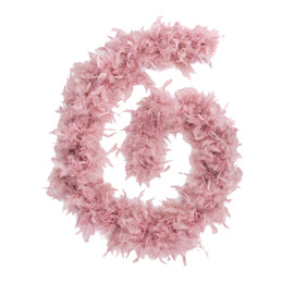Guirnalda Decorativa Con Penachos Rosa Claro