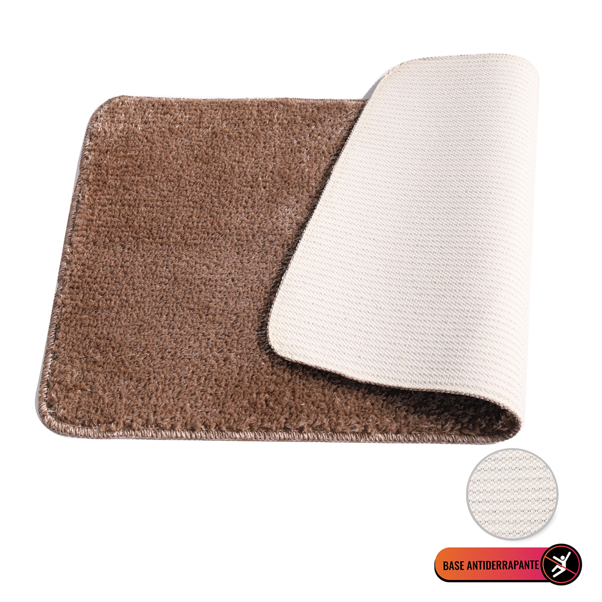 Alfombra De Ba&ntilde;o Tufting Beige 80x150Cm
