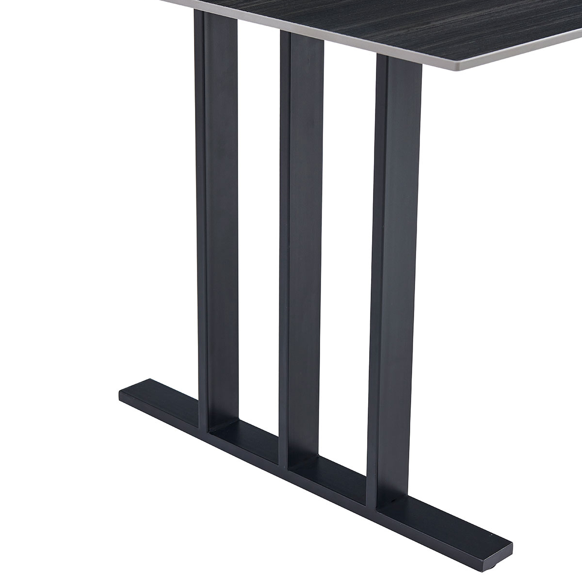 Mesa de comedor PISA negra con tablero de cerámica