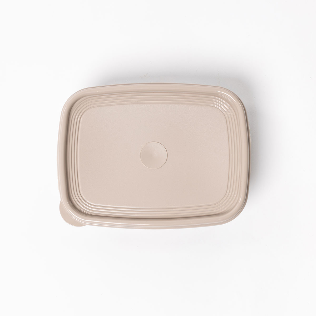 Caja rectangular con tapa beige 0,8L