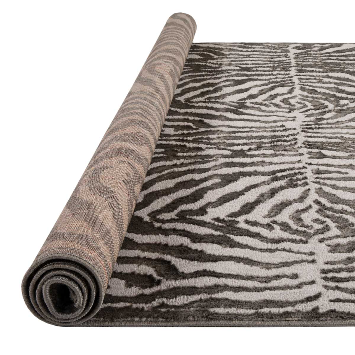 Alfombra Zaha Antracita Cebra 80x150Cm