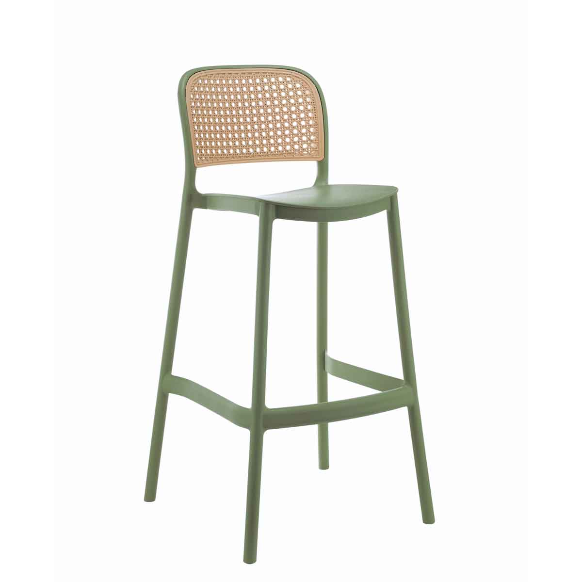 Taburete de bar WHIGGLE verde
