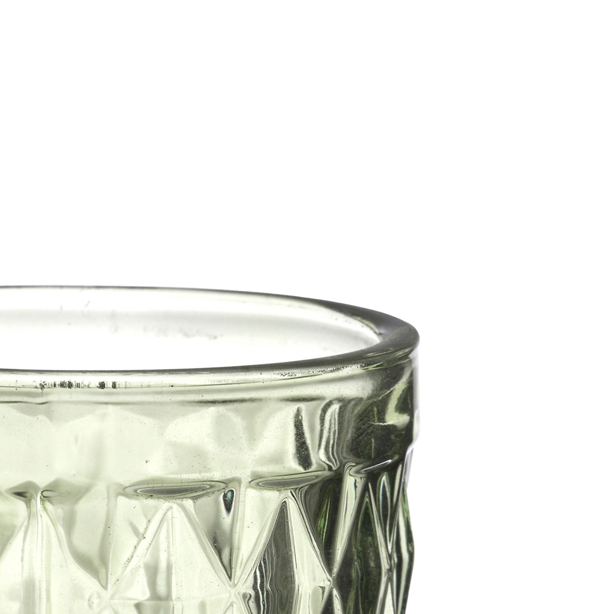 Flauta De Cava Diamante De Vidrio Verde 175ml