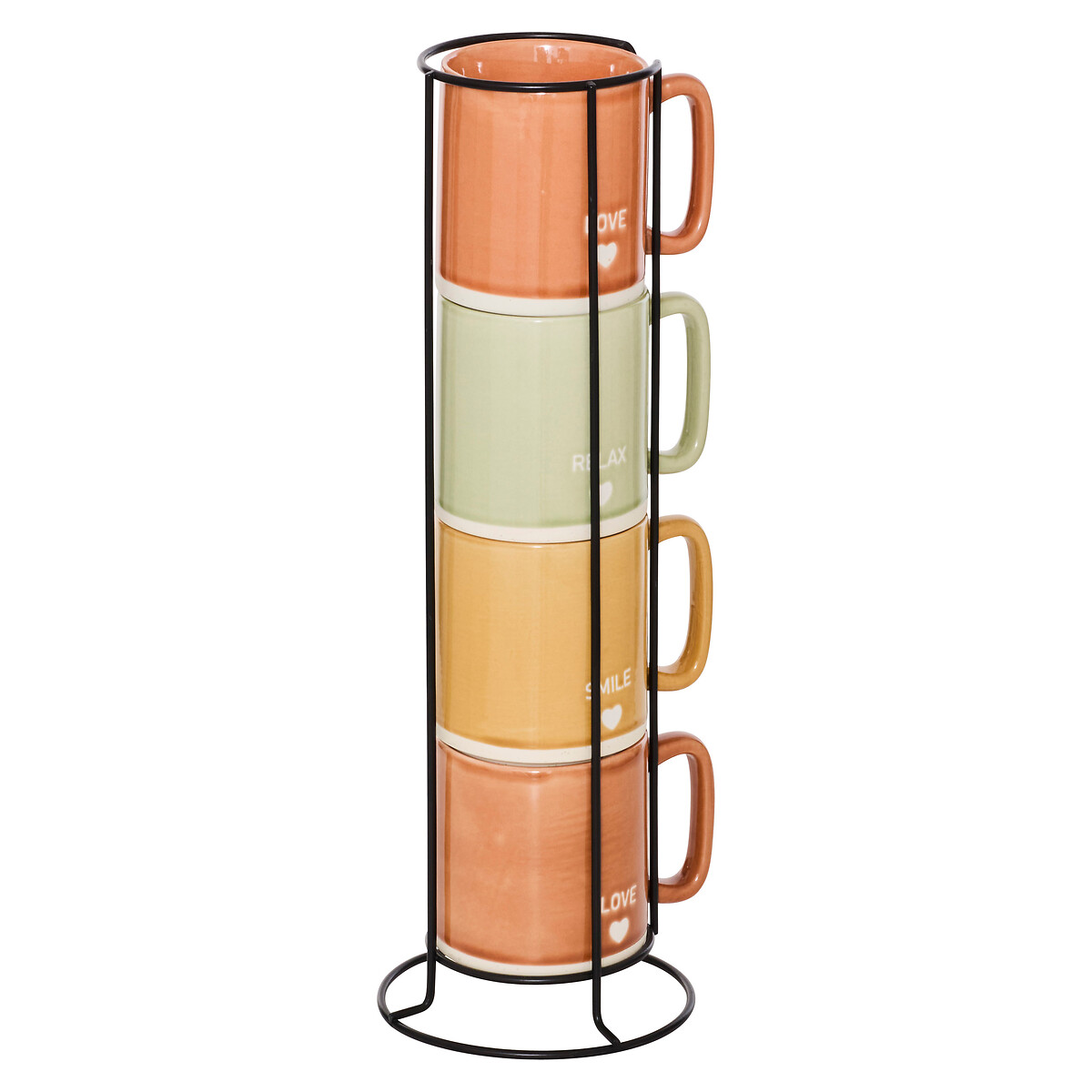 Set de 4 tazas con soporte RELAX 34cl