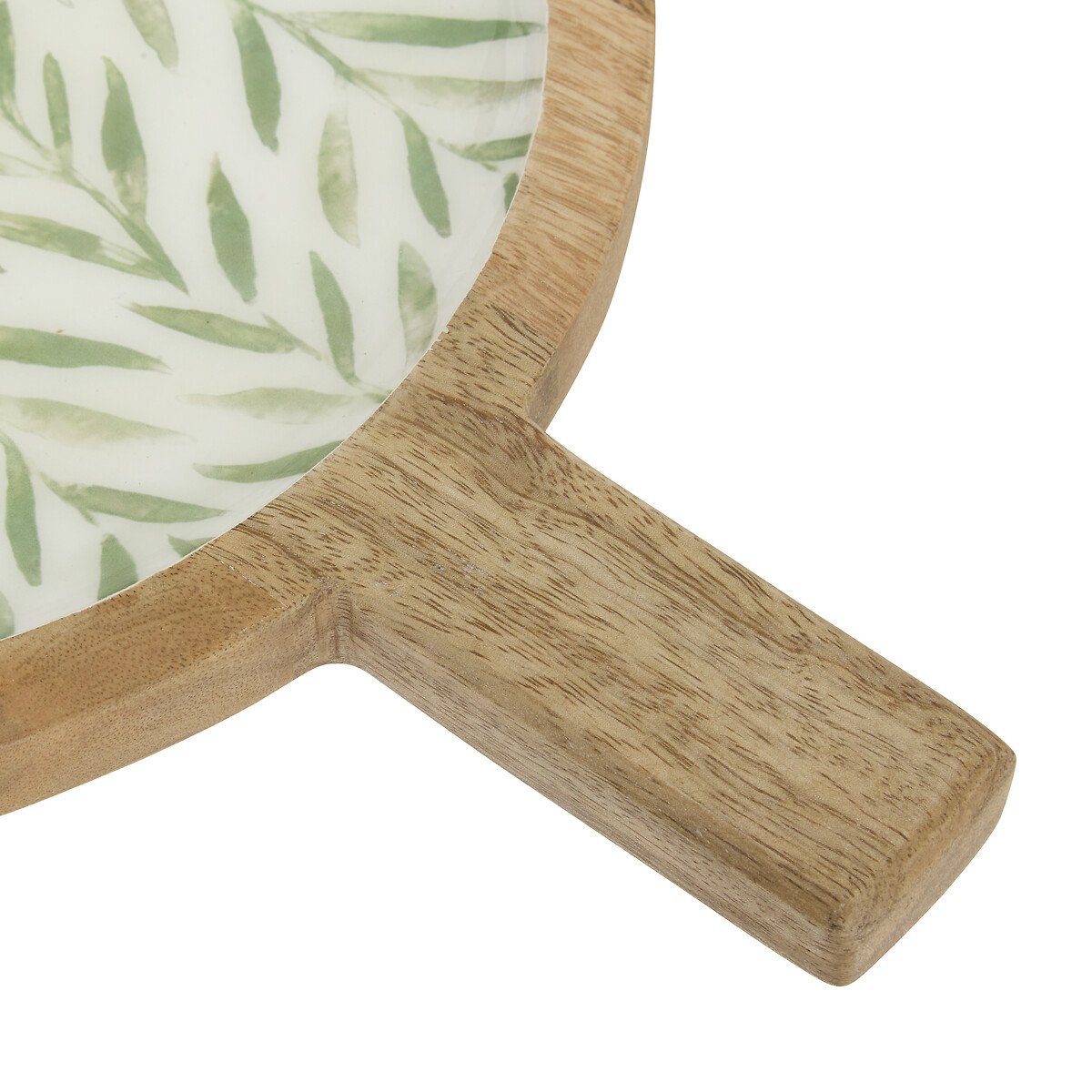 Plato de presentaci&oacute;n INAYA verde de madera mango