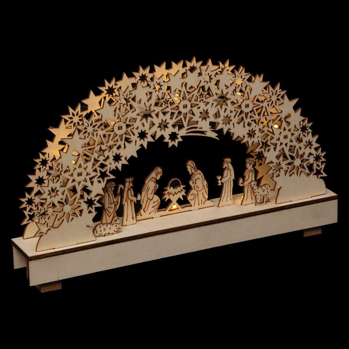 Cena De Natal Presépio Iluminado Em MDF