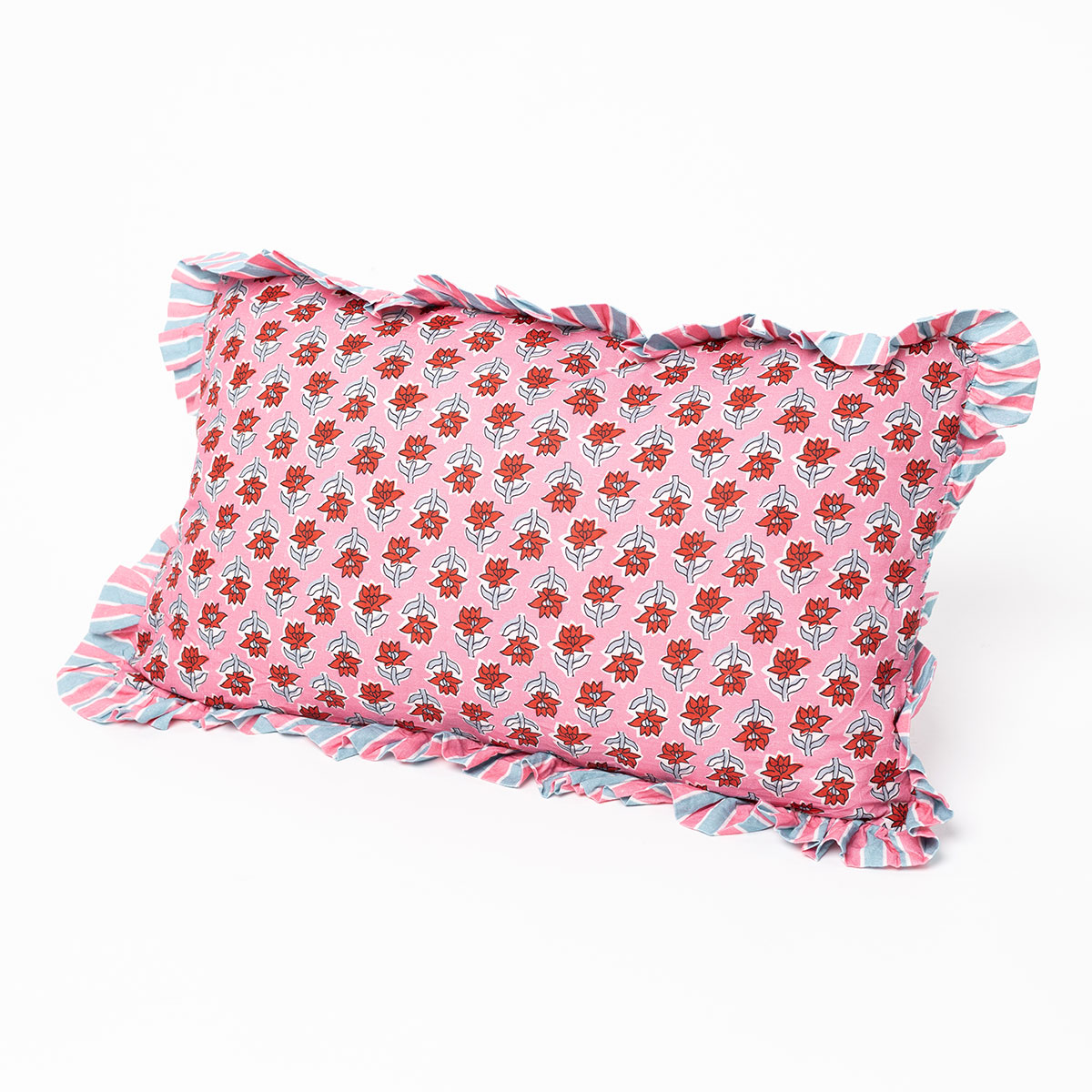 Almohada Yucat&aacute;n Floral Con Volados 35x60cm