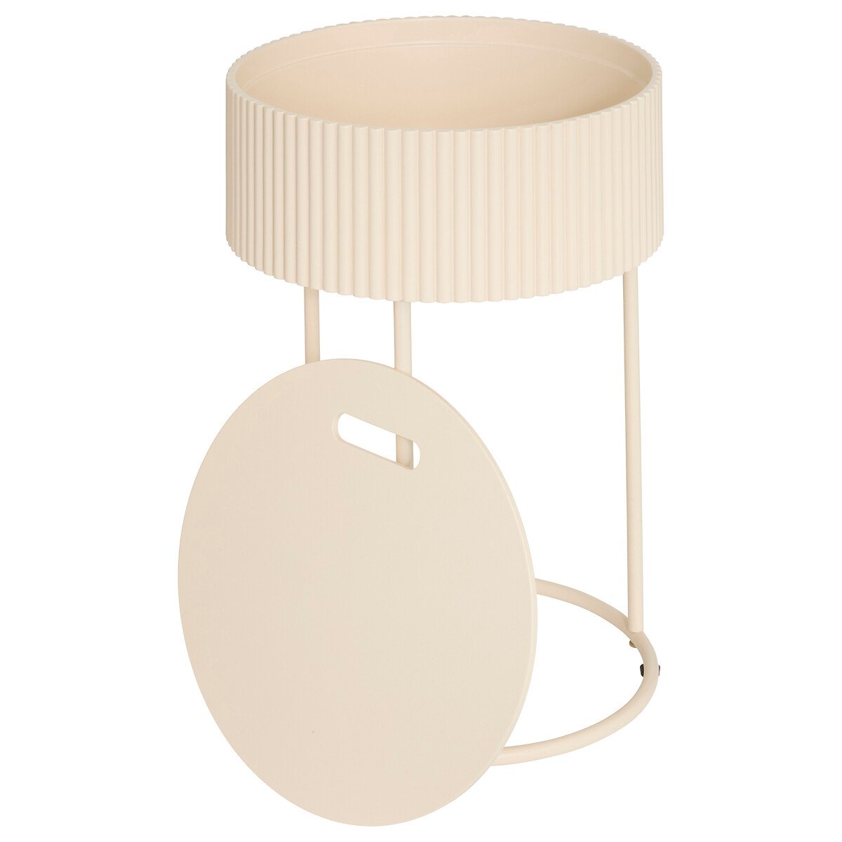 Mesa auxiliar JUNA beige D33x48cm