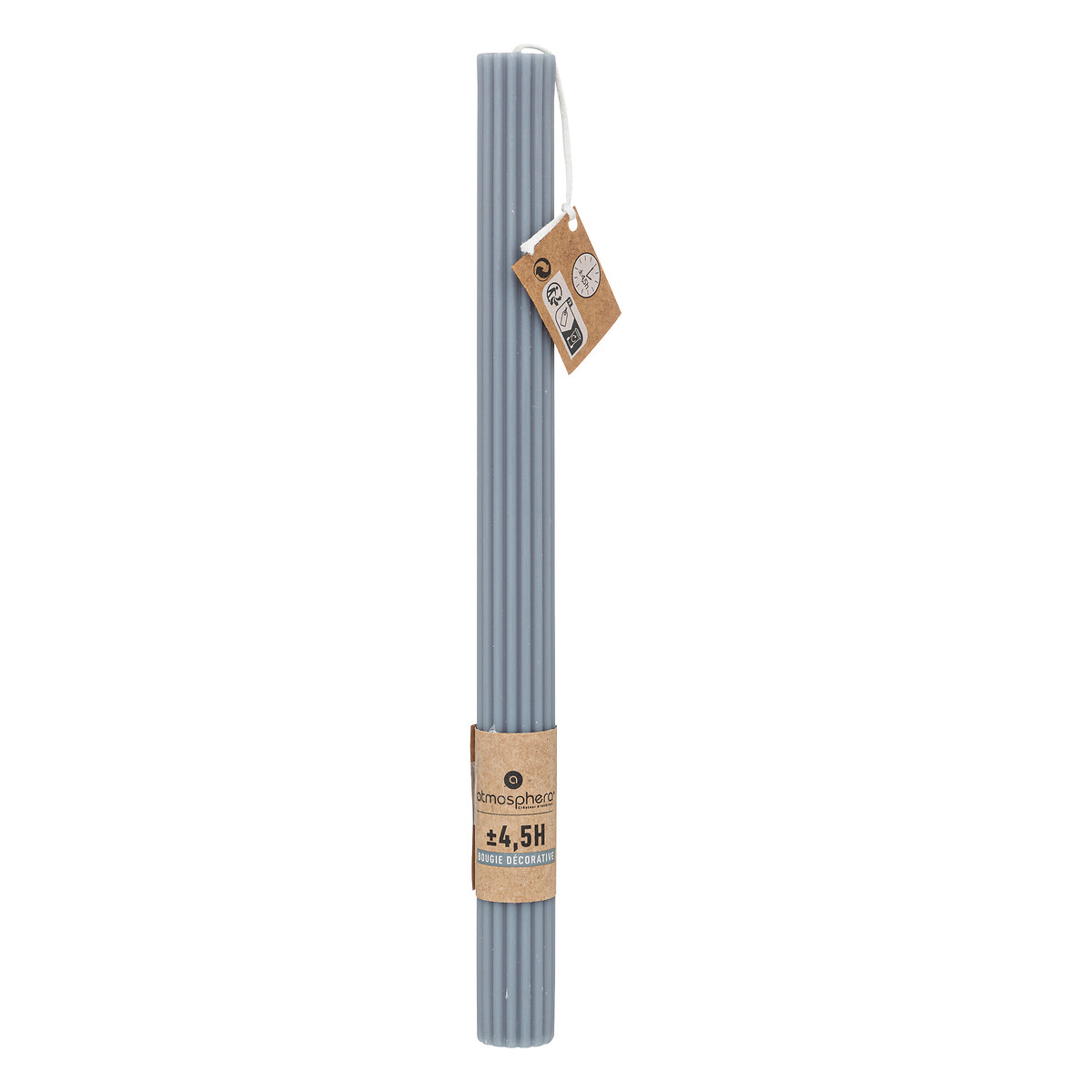 Vela Demi De Rayas Azul 26cm