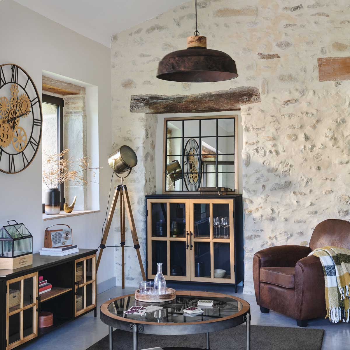 Candeeiro De Ch&atilde;o Ebor Bronze Com Trip&eacute; 152cm