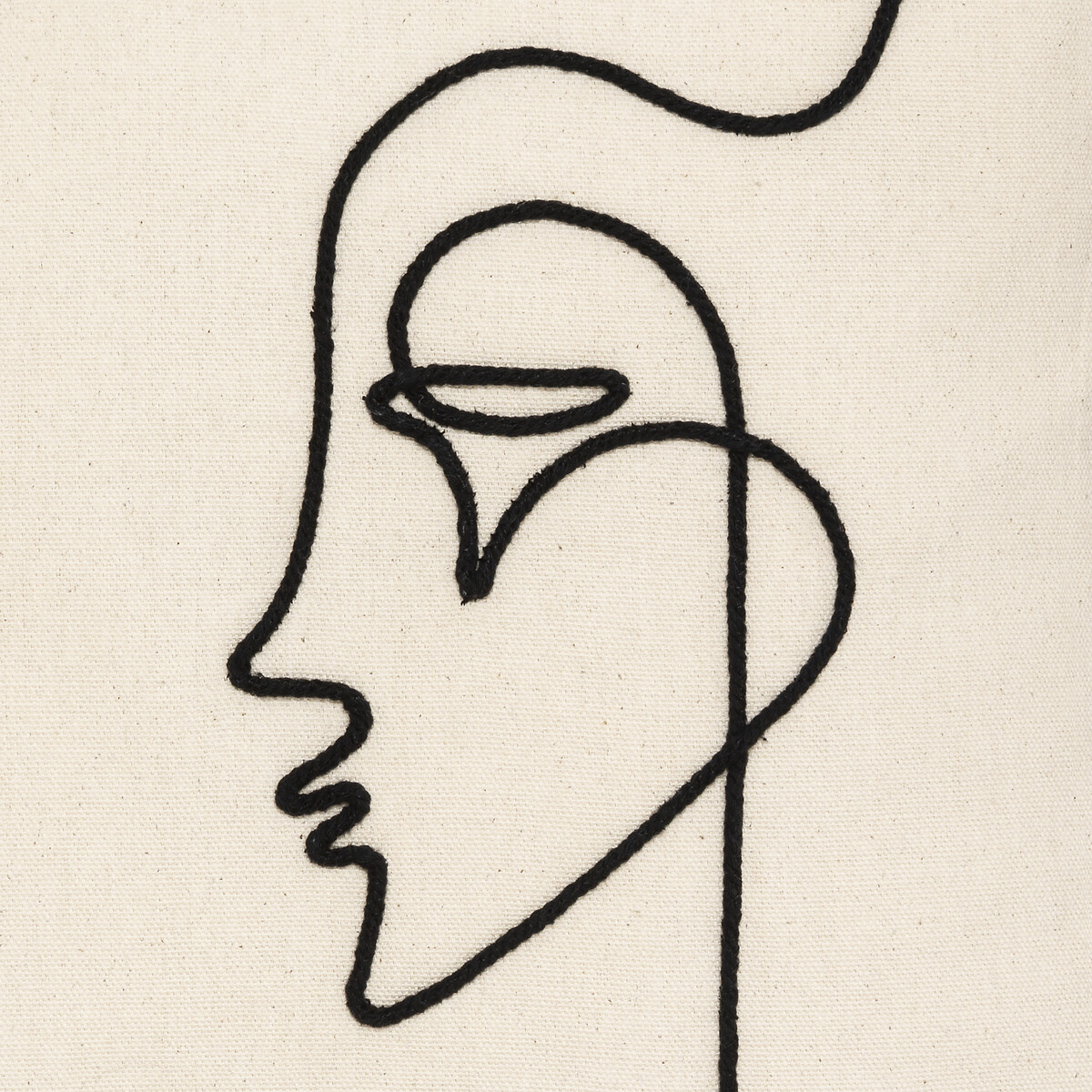 Funda De Coj&iacute;n Visage Marfil Y Negro 40x40cm
