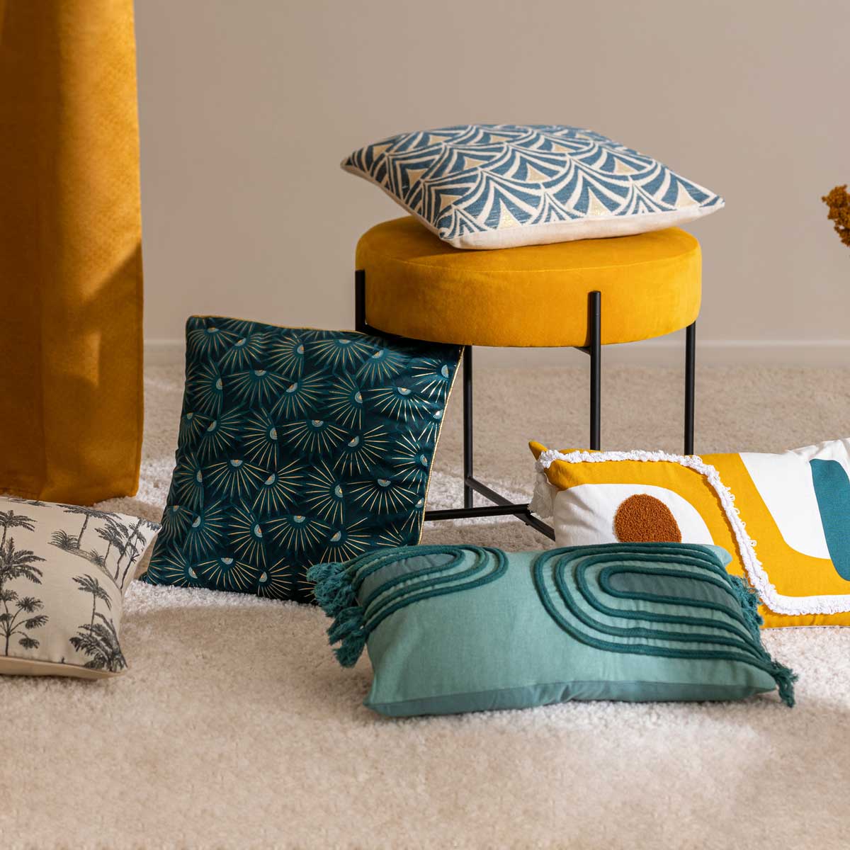 Funda De Cojín Orage Azul 40x40cm