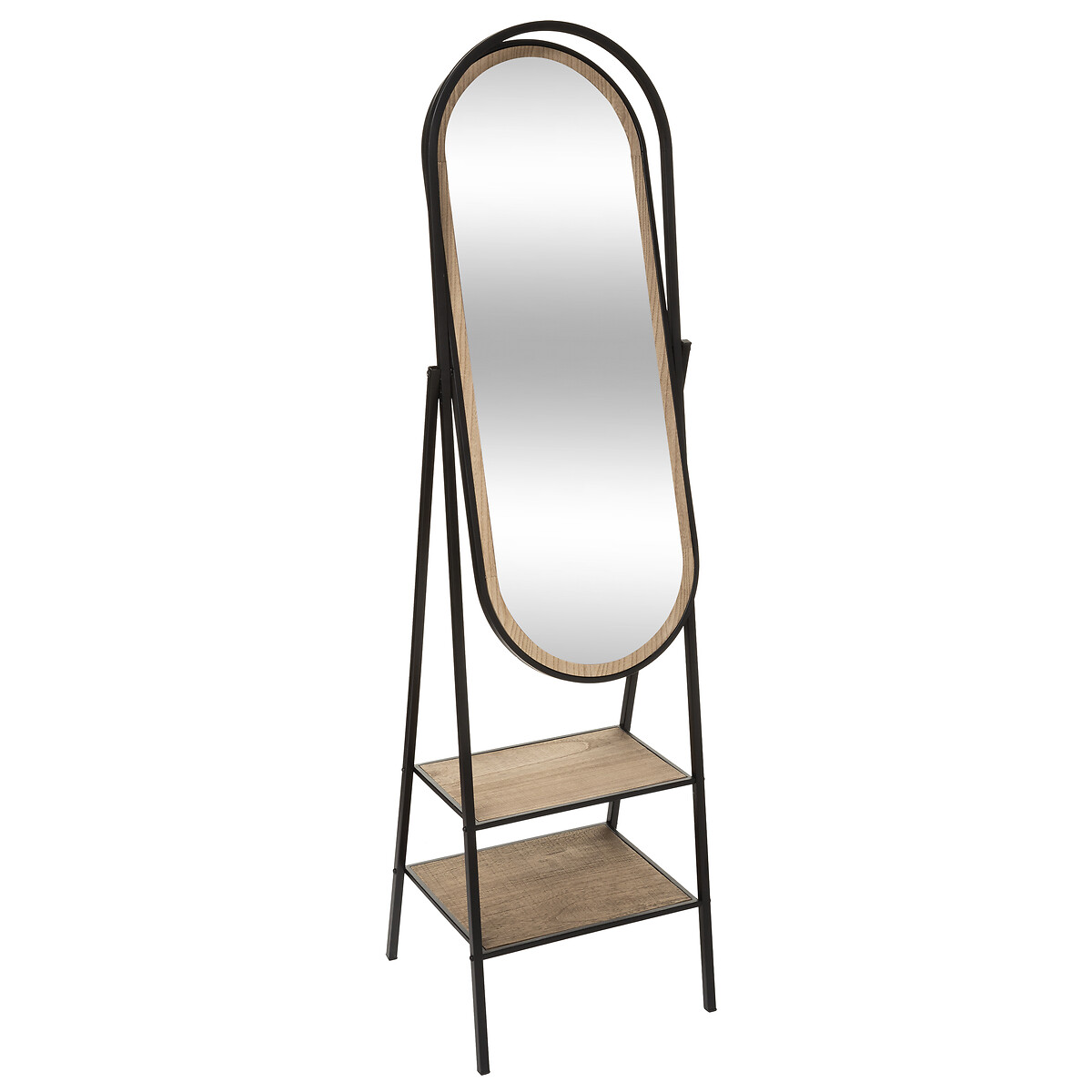 Espejo De Pie Mael Con Estantes 160x44Cm