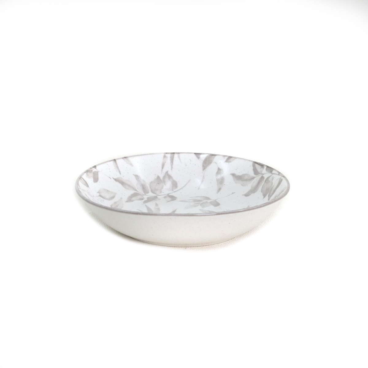 Plato hondo BLOOM beige de cer&aacute;mica
