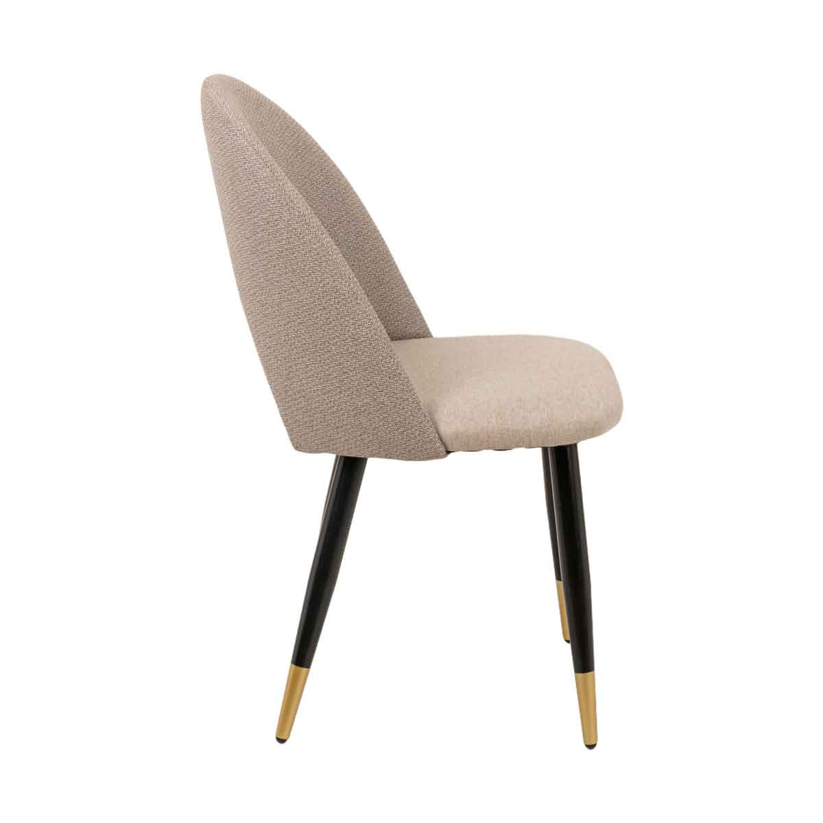 Silla RICK beige con patas metálicas