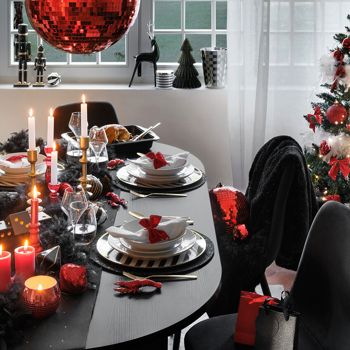 Set 2 Anillos Servilleteros Con Lazo Rojo