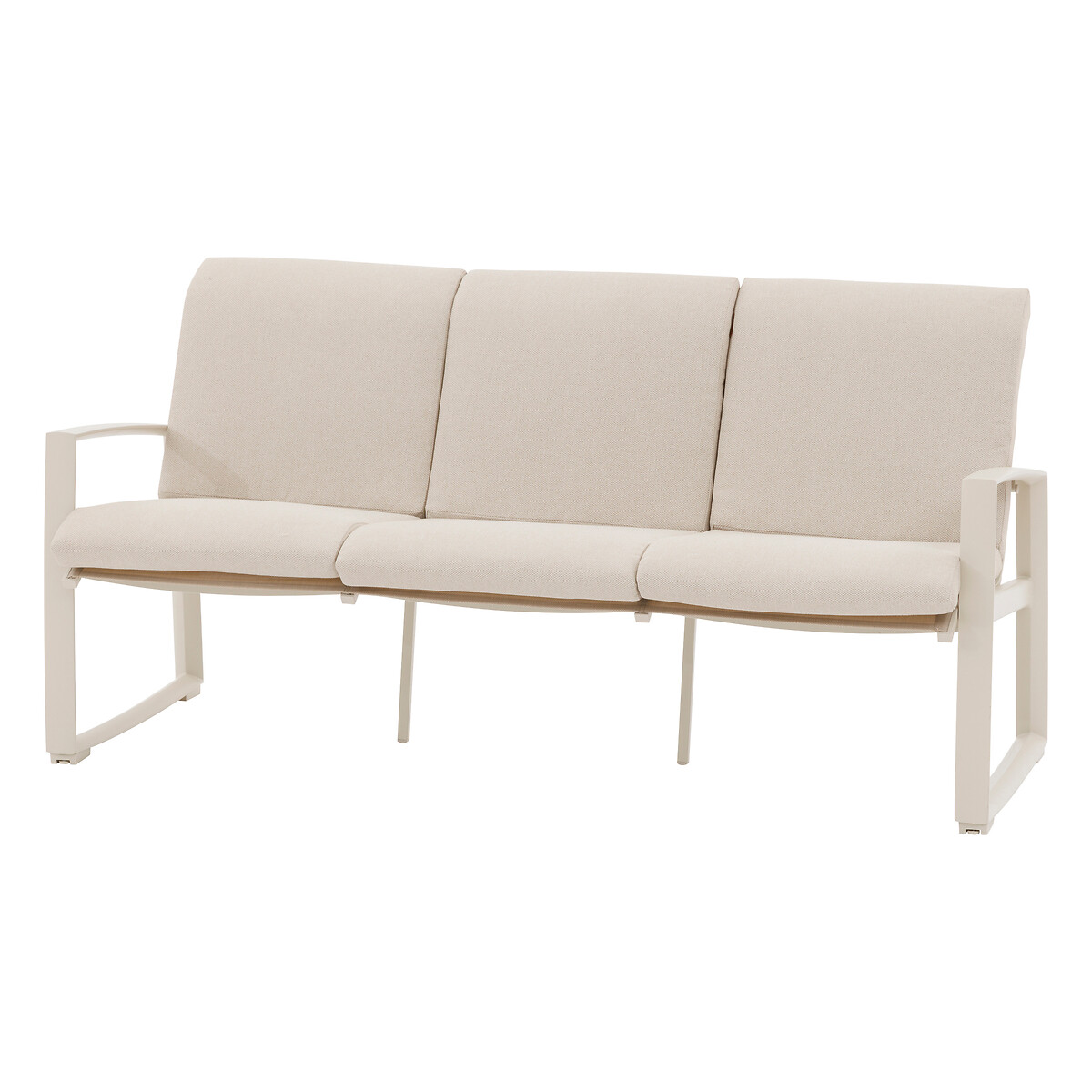 Juego de jardín BOREANE lino y argile 5 plazas