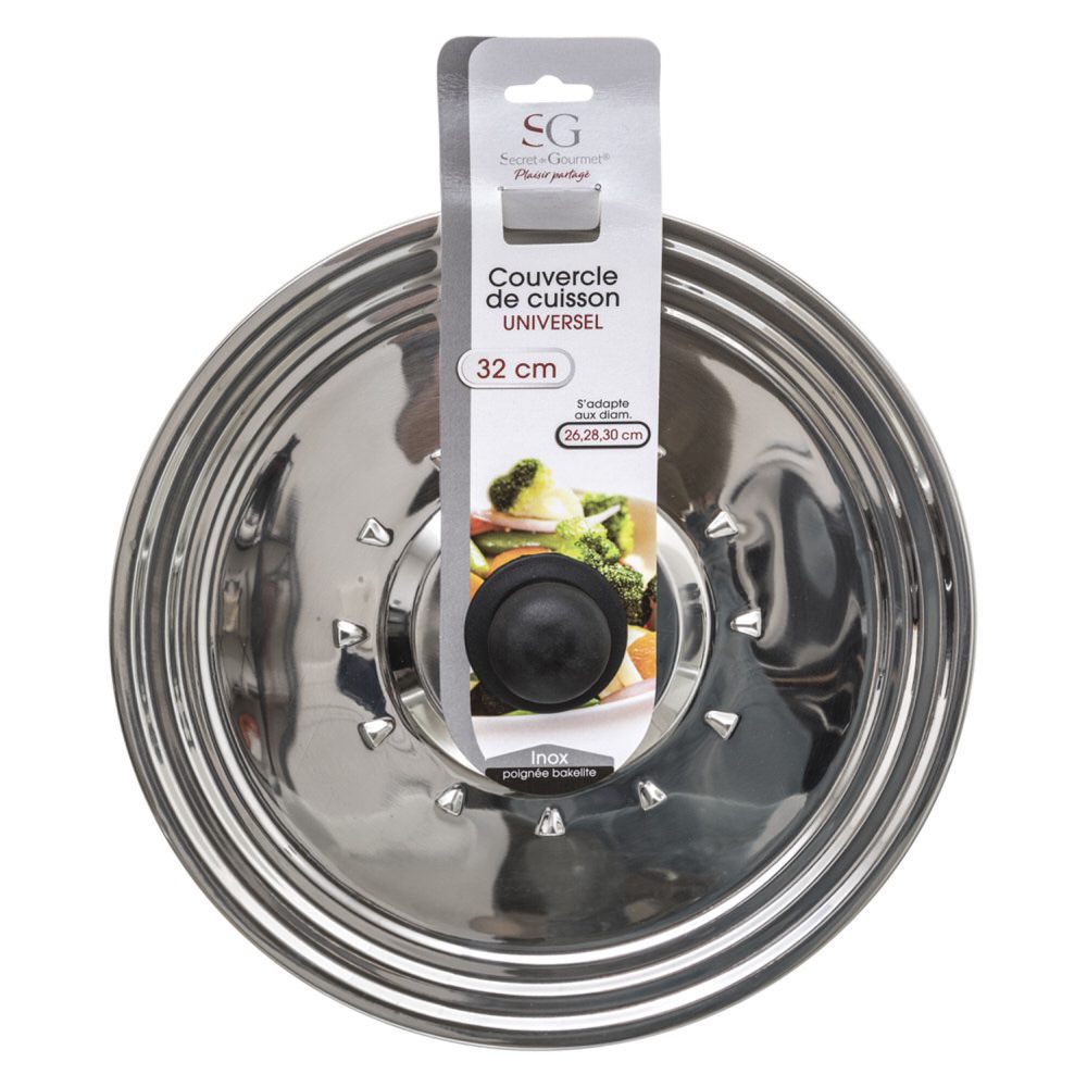 Tampa Inox para Ca&ccedil;arola 26/28/30CM