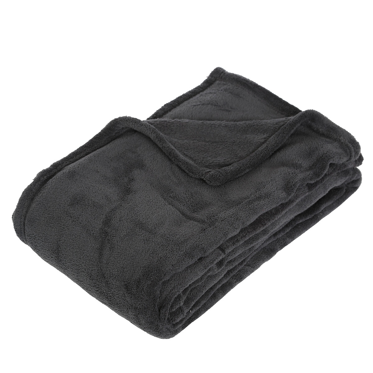 Manta Microfibra Gris Oscuro 125x150Cm