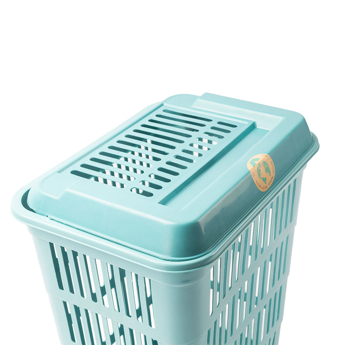 Cesto De Ropa Sky Azul Con Tapa