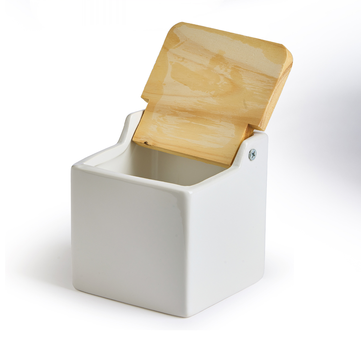 Salero Cer&aacute;mica Tapa Madera 500Ml 