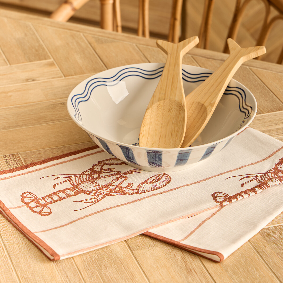 Set de 2 cubiertos para ensalada de bamb&uacute;