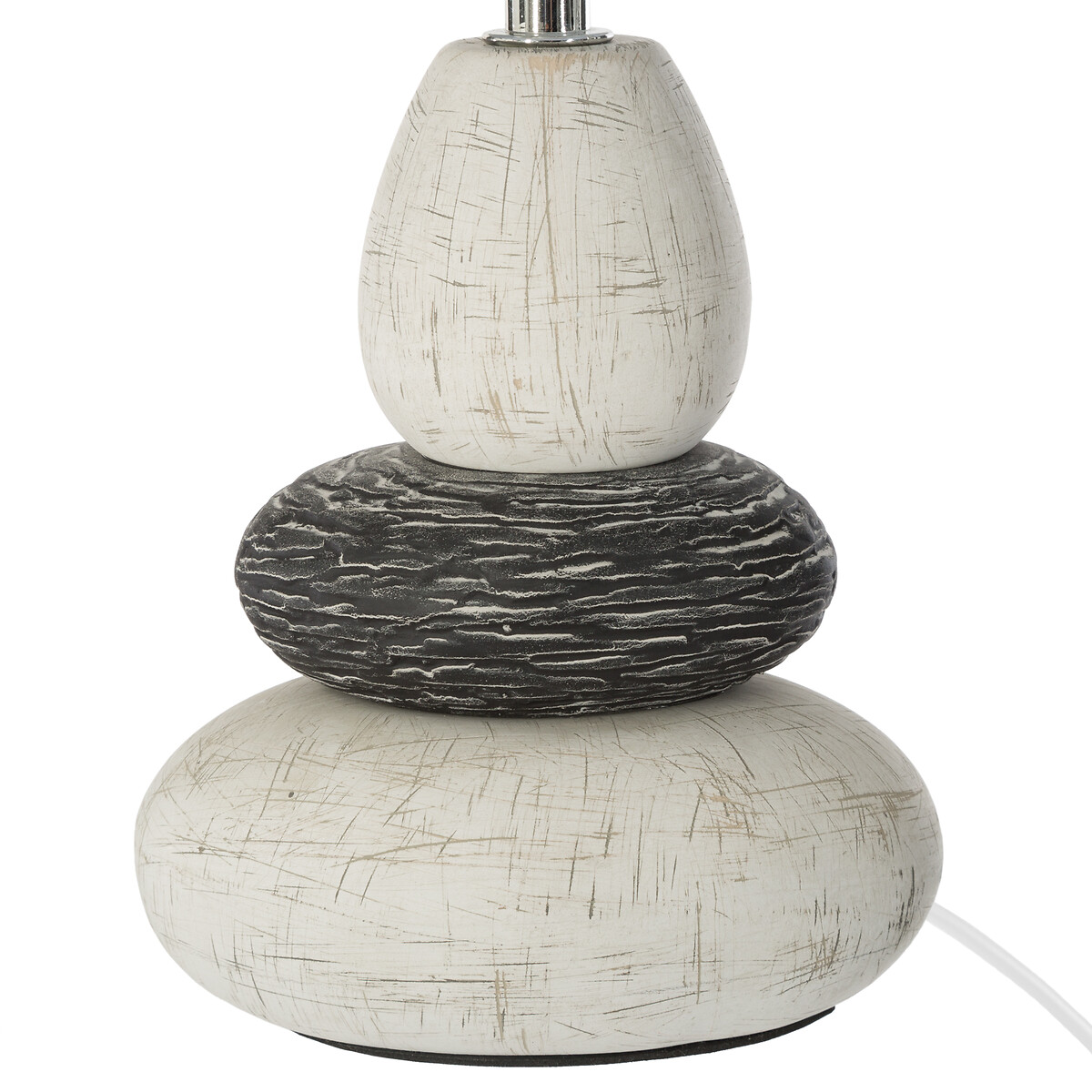 L&aacute;mpara De Mesa Clary 3 Piedras 33Cm