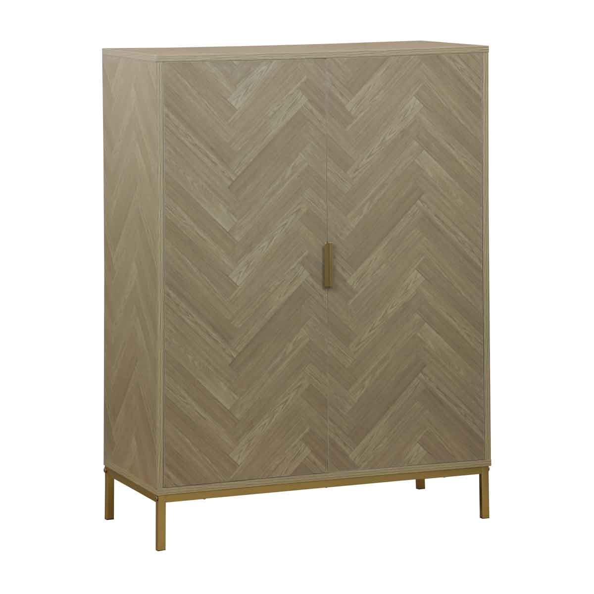 Mueble auxiliar alto CHEVRON beige mdf c/2 puertas