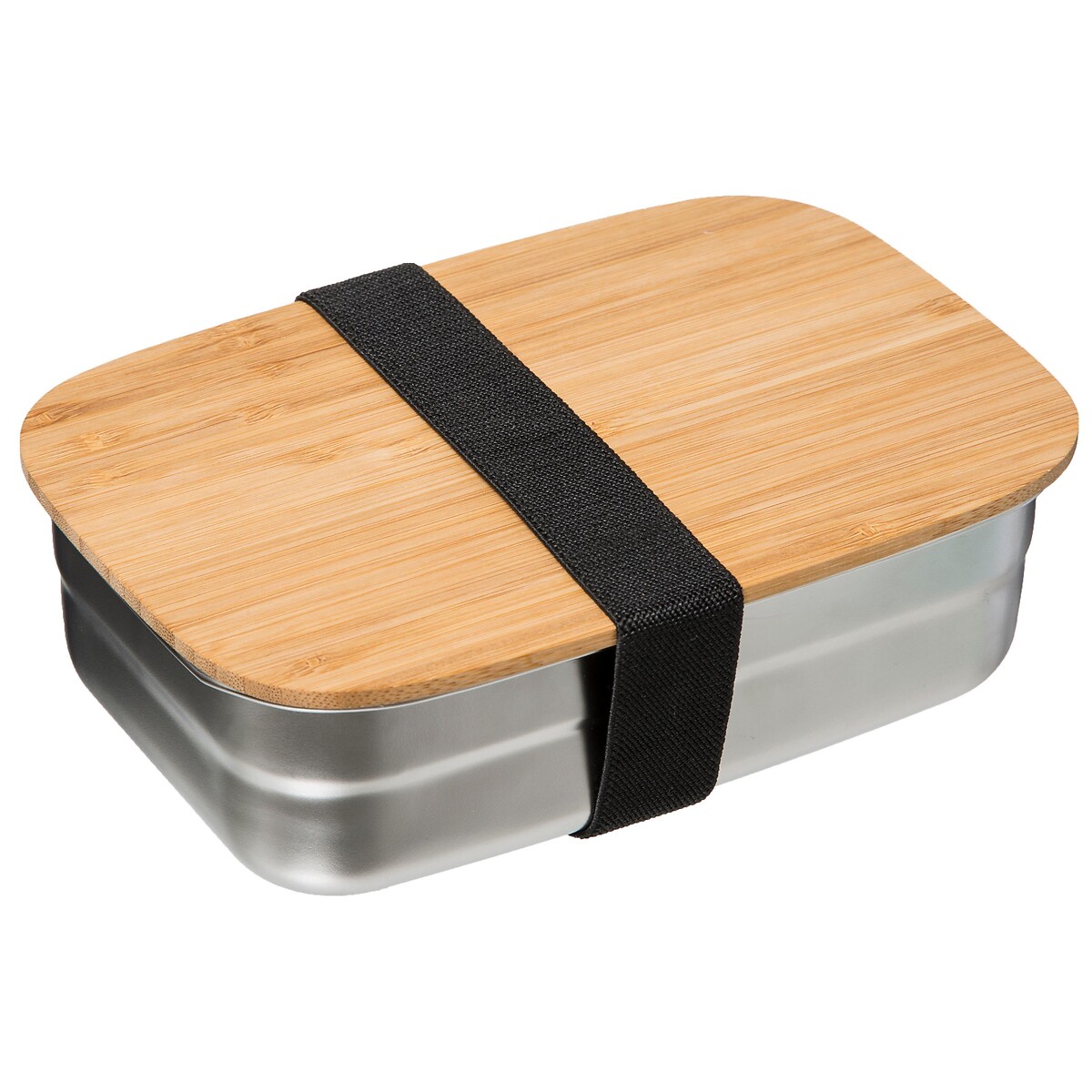 Fiambrera Inox C/Tapa Bambu