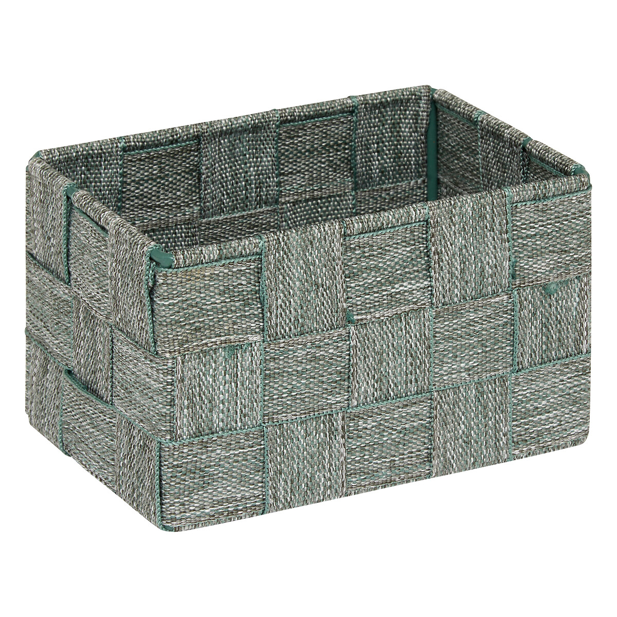 Juego de 3 cestas verde de poli&eacute;ster