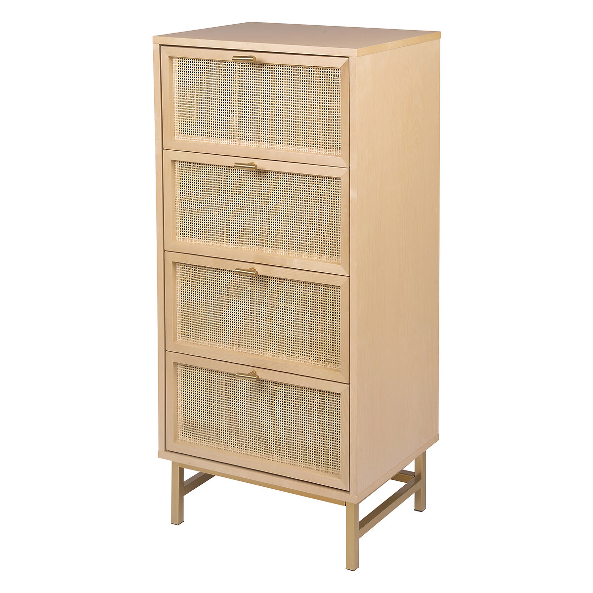 Cómoda Rayo Bege Com 4 Gavetas