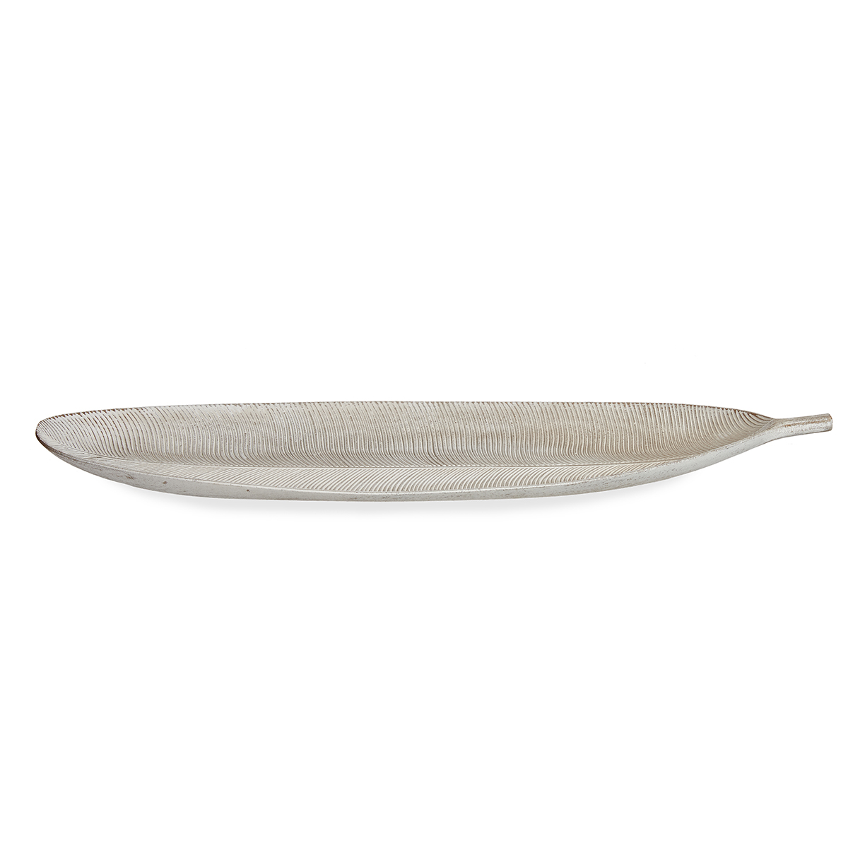 Centro De Mesa Hoja De Madera 59x21Cm