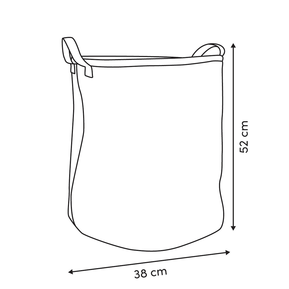 Cesto para ropa BOUCLE blanco 56L