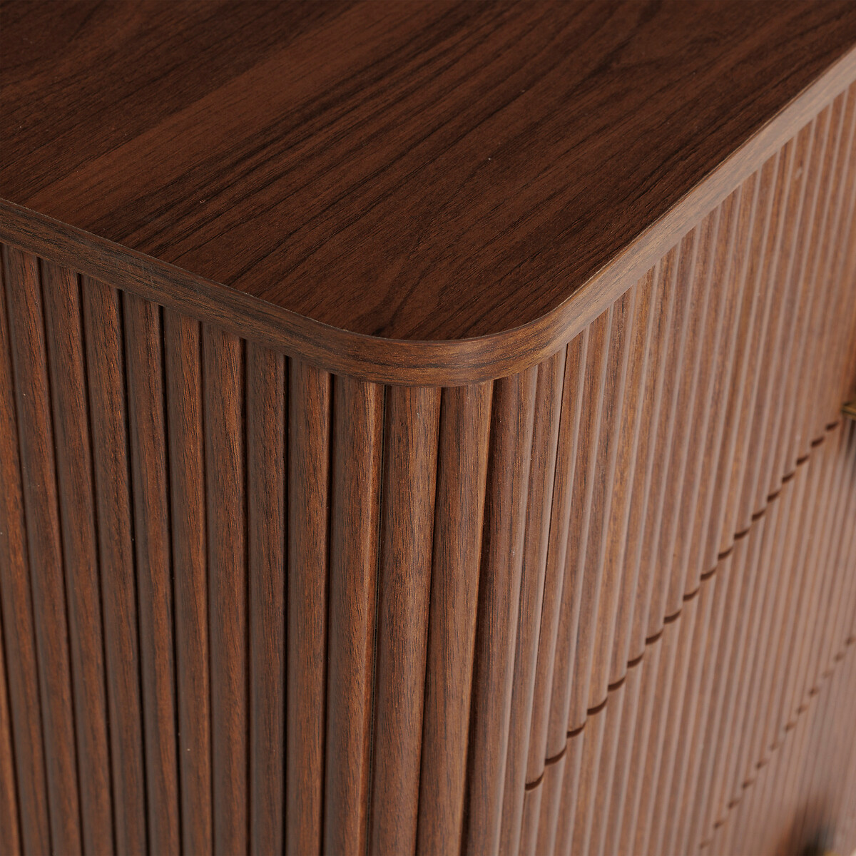 C&oacute;moda con 4 cajones WANY marr&oacute;n oscuro 