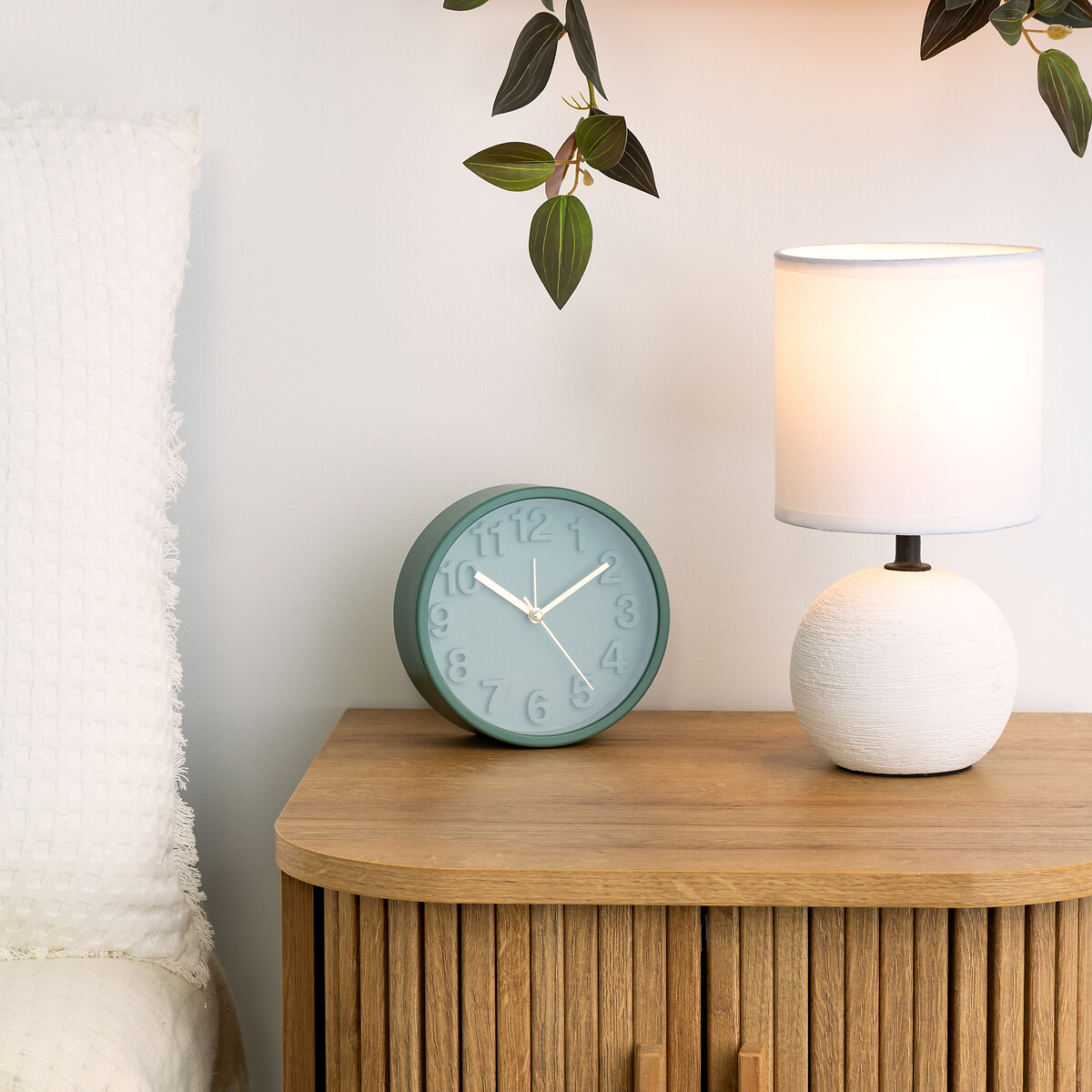 L&aacute;mpara De Mesa Timeo Blanca 25Cm